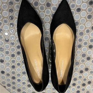 Marc Fisher Black Pointed Flats